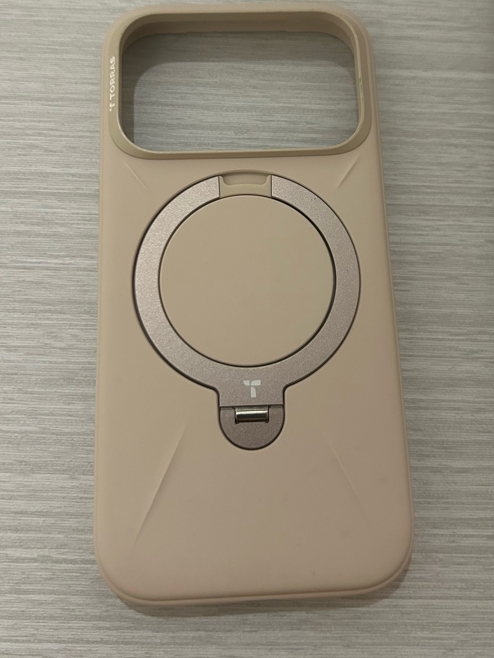 Beige Magnetic Ring Case for iPhone 17 Pro new